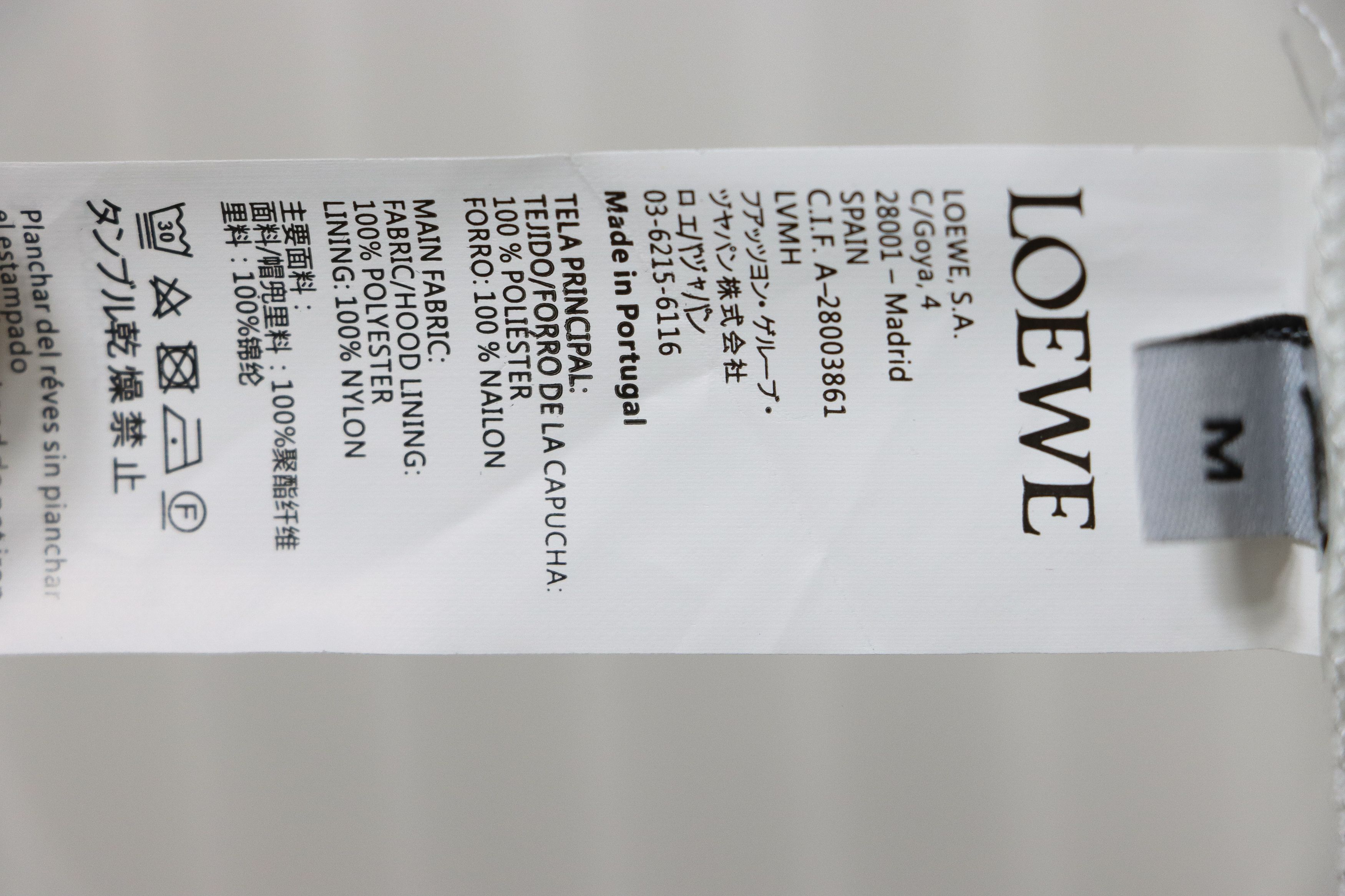 Loewe classic embroidered logo short sleeve white