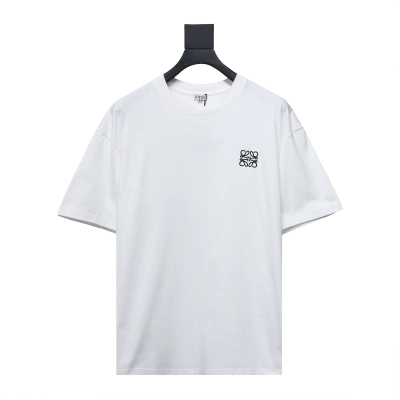 Loewe classic embroidered logo short sleeve white 01