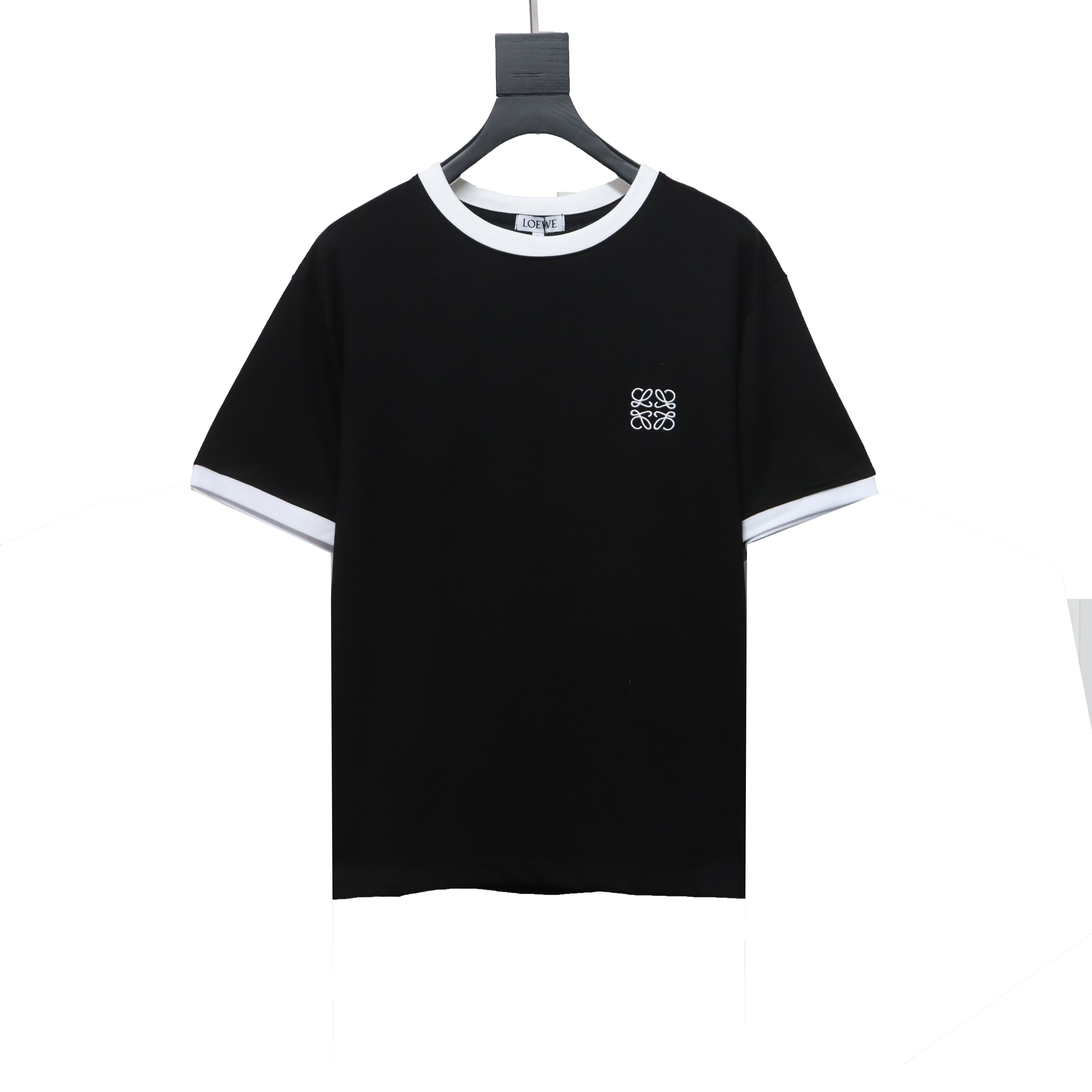 Loewe classic patchwork embroidered small logo short sleeve black