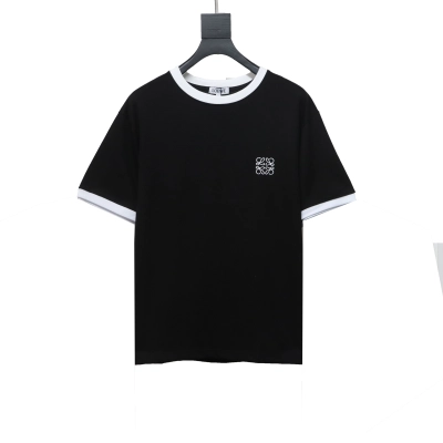 Loewe classic patchwork embroidered small logo short sleeve black 01