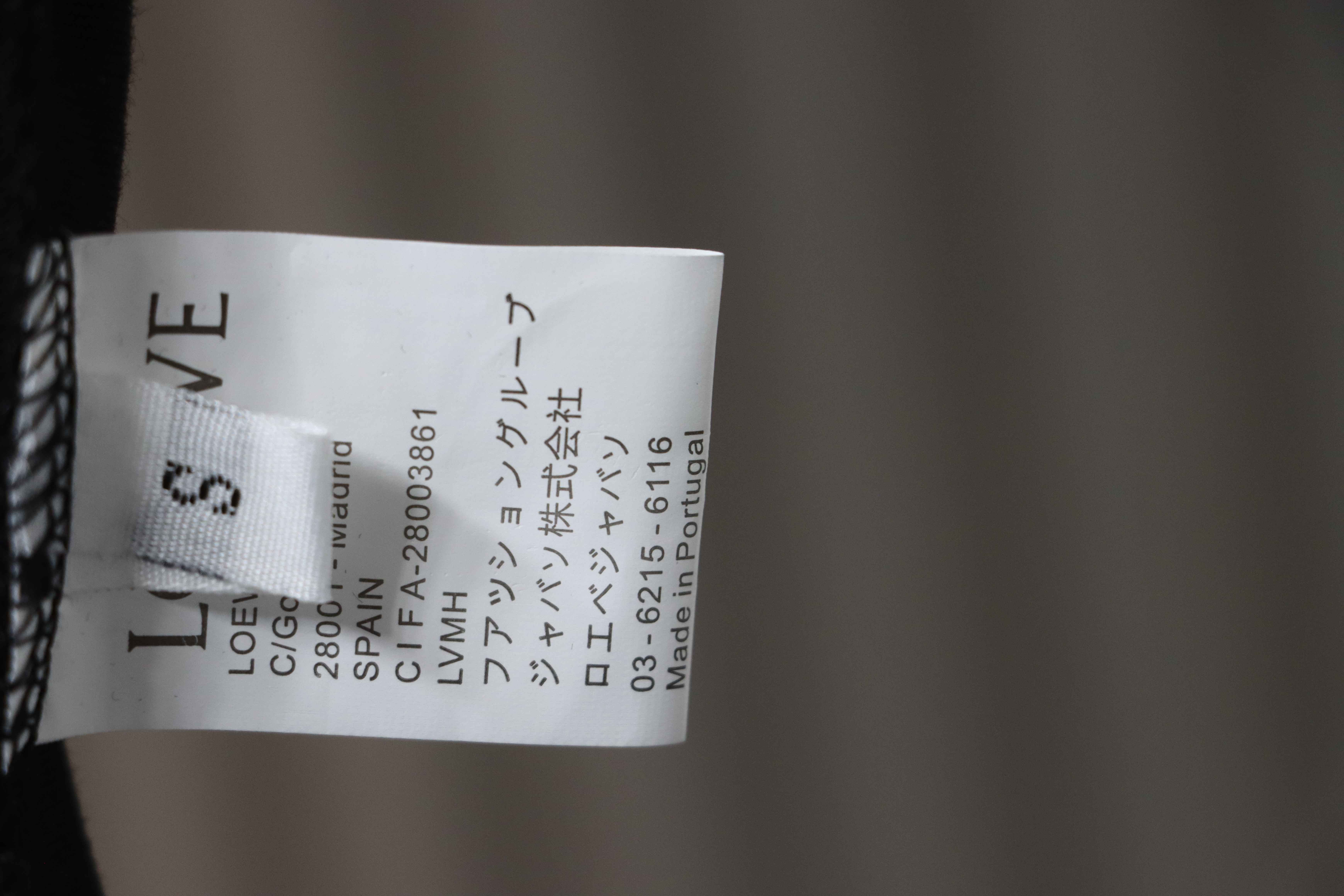 Loewe classic patchwork embroidered small logo short sleeve black