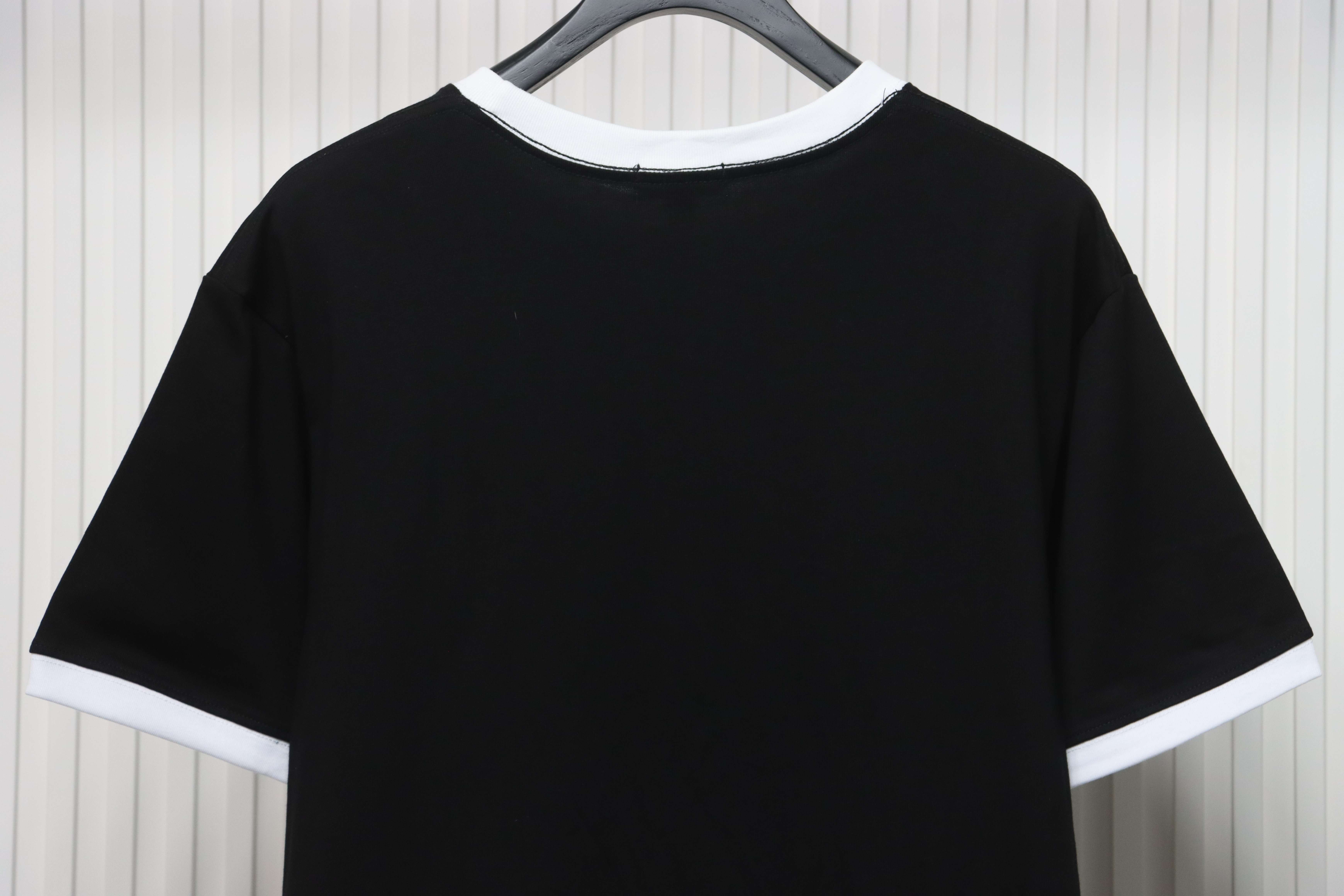 Loewe classic patchwork embroidered small logo short sleeve black