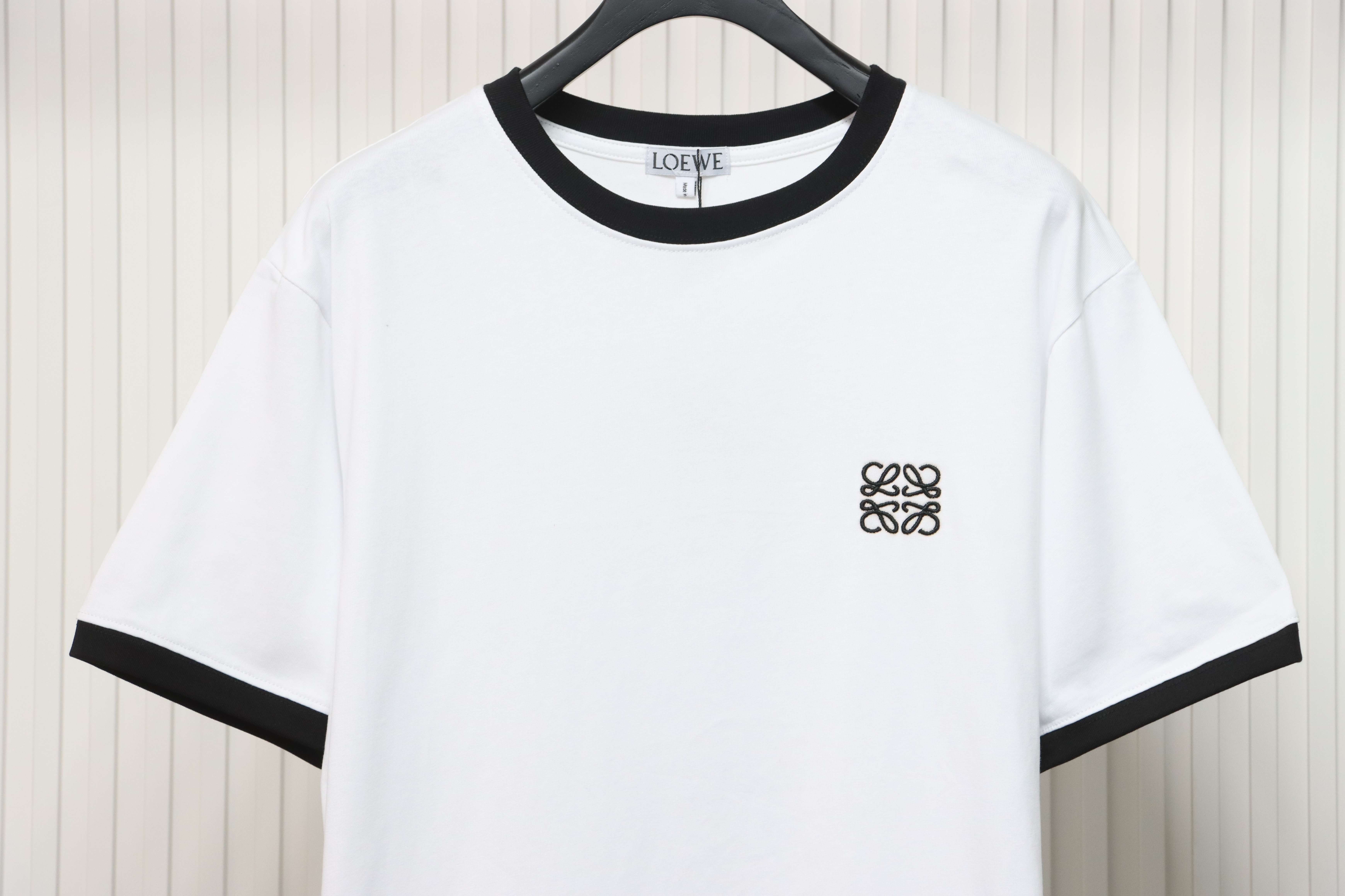 Loewe classic patchwork embroidered small logo short sleeve White