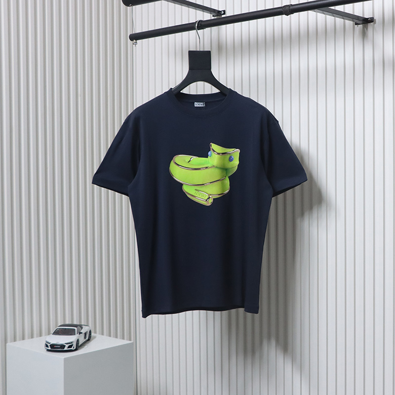 Loewe Limited Edition Snake Short Sleeve T-Shirt Blue