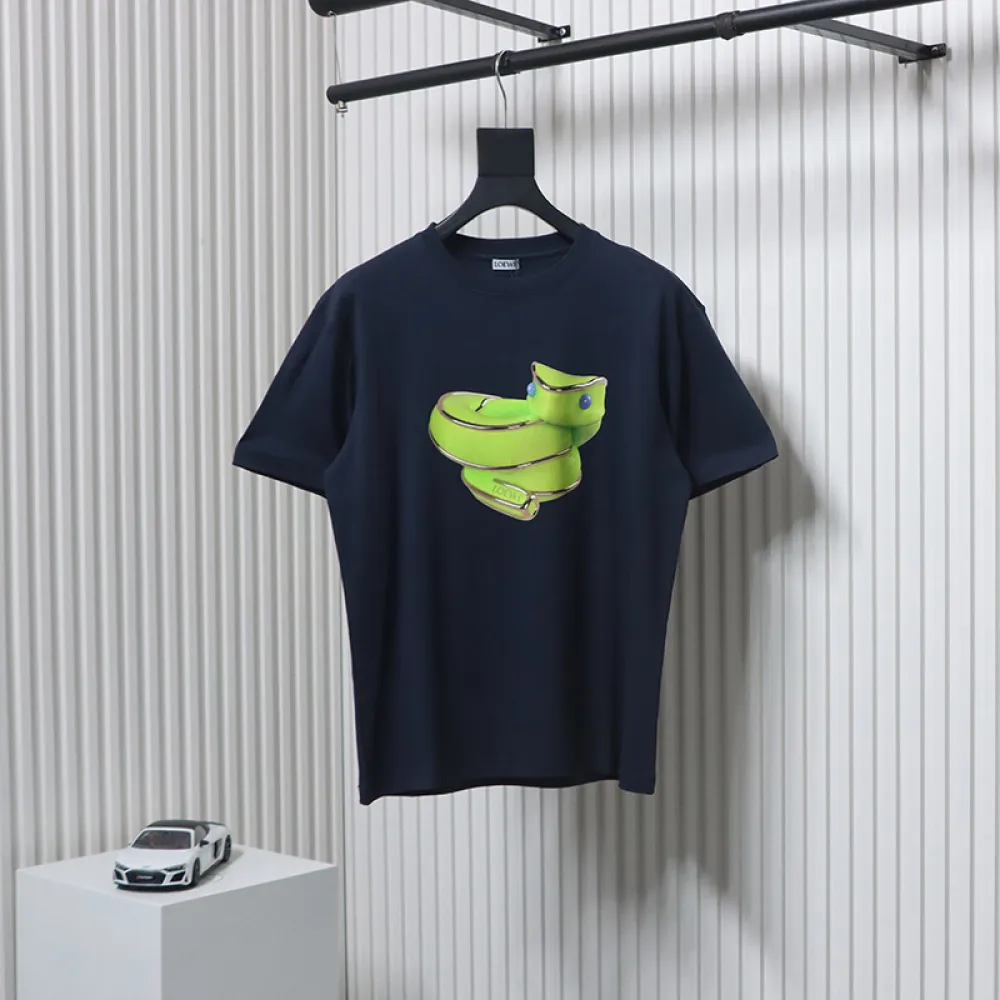 Loewe Limited Edition Snake Short Sleeve T-Shirt Blue