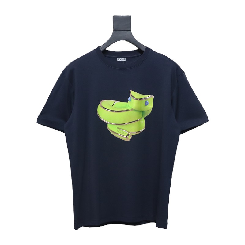 Loewe Limited Edition Snake Short Sleeve T-Shirt Blue