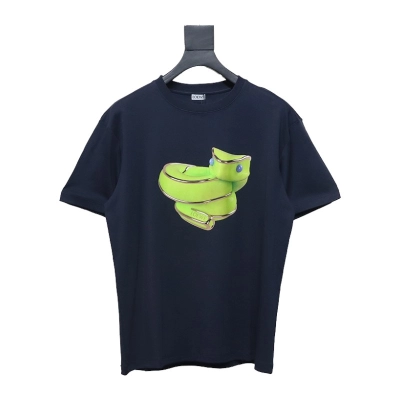Loewe Limited Edition Snake Short Sleeve T-Shirt Blue 01