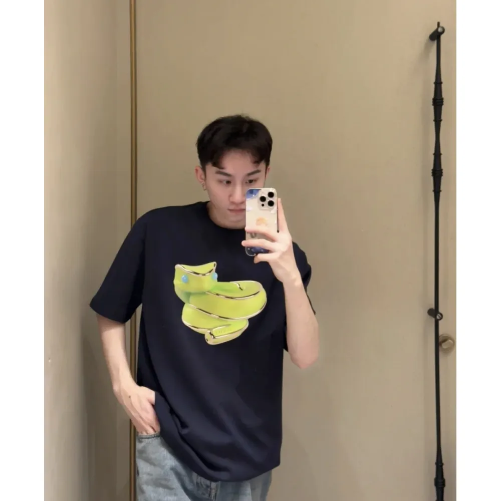 Loewe Limited Edition Snake Short Sleeve T-Shirt Blue