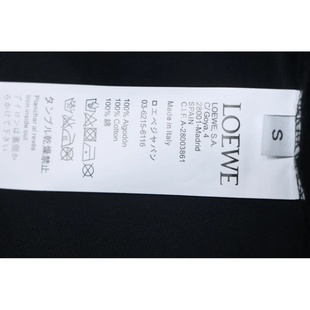 Loewe Suna Fujita co-branded rabbit embroidered short-sleeve black