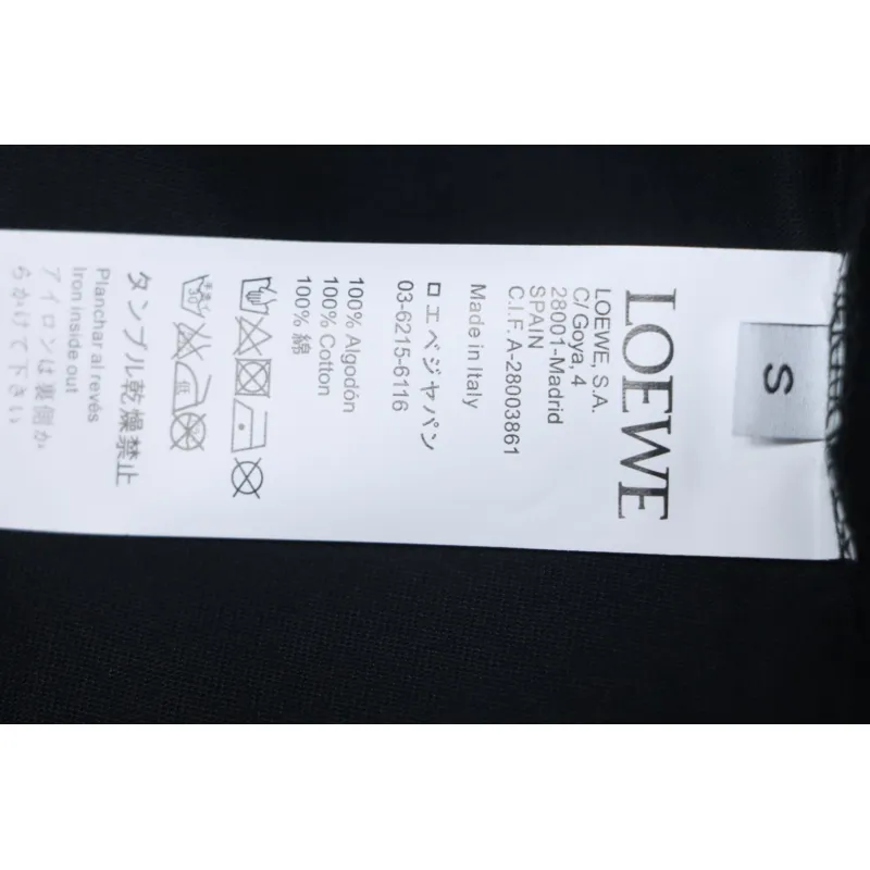 Loewe Suna Fujita co-branded rabbit embroidered short-sleeve black