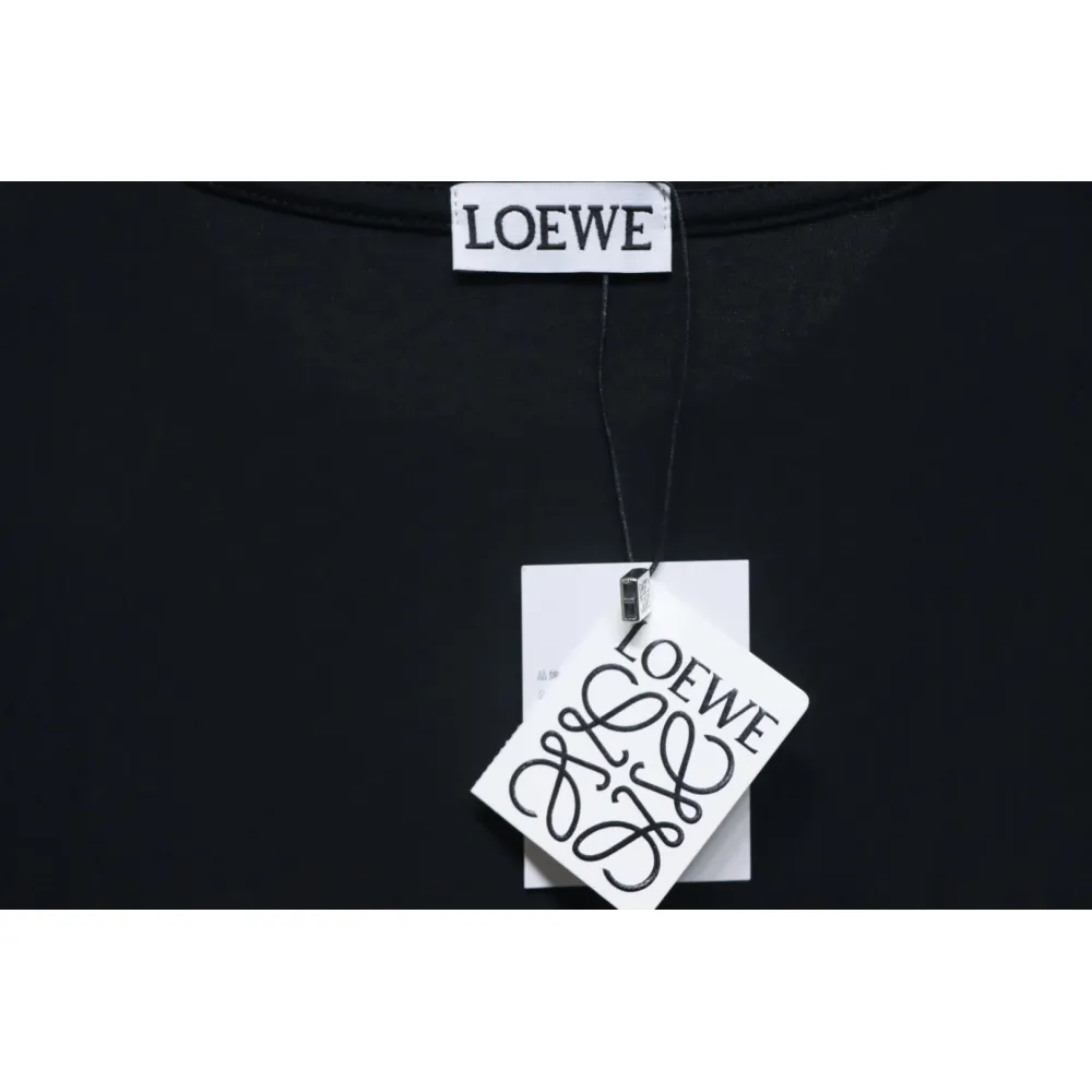 Loewe Suna Fujita co-branded rabbit embroidered short-sleeve black