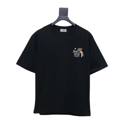 Loewe Suna Fujita co-branded rabbit embroidered short-sleeve black 01