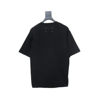 Maison Margiela Geometric Numbers Embroidery Short Sleeve T-Shirt Black 02