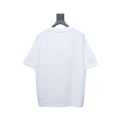 Maison Margiela Geometric Numbers Embroidery Short Sleeve T-Shirt White 02