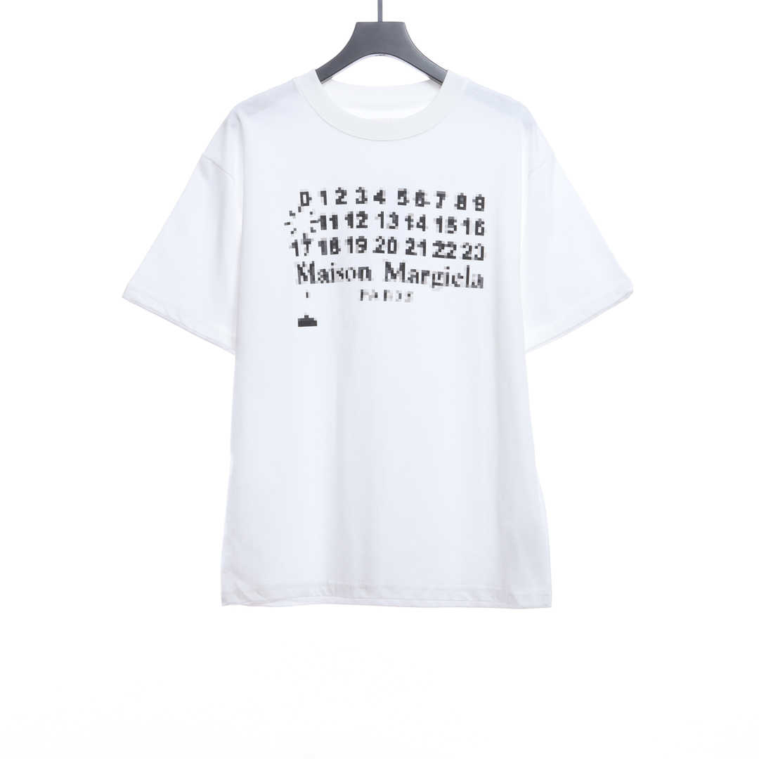 Maison Margiela Mosaic classic letter short sleeve white