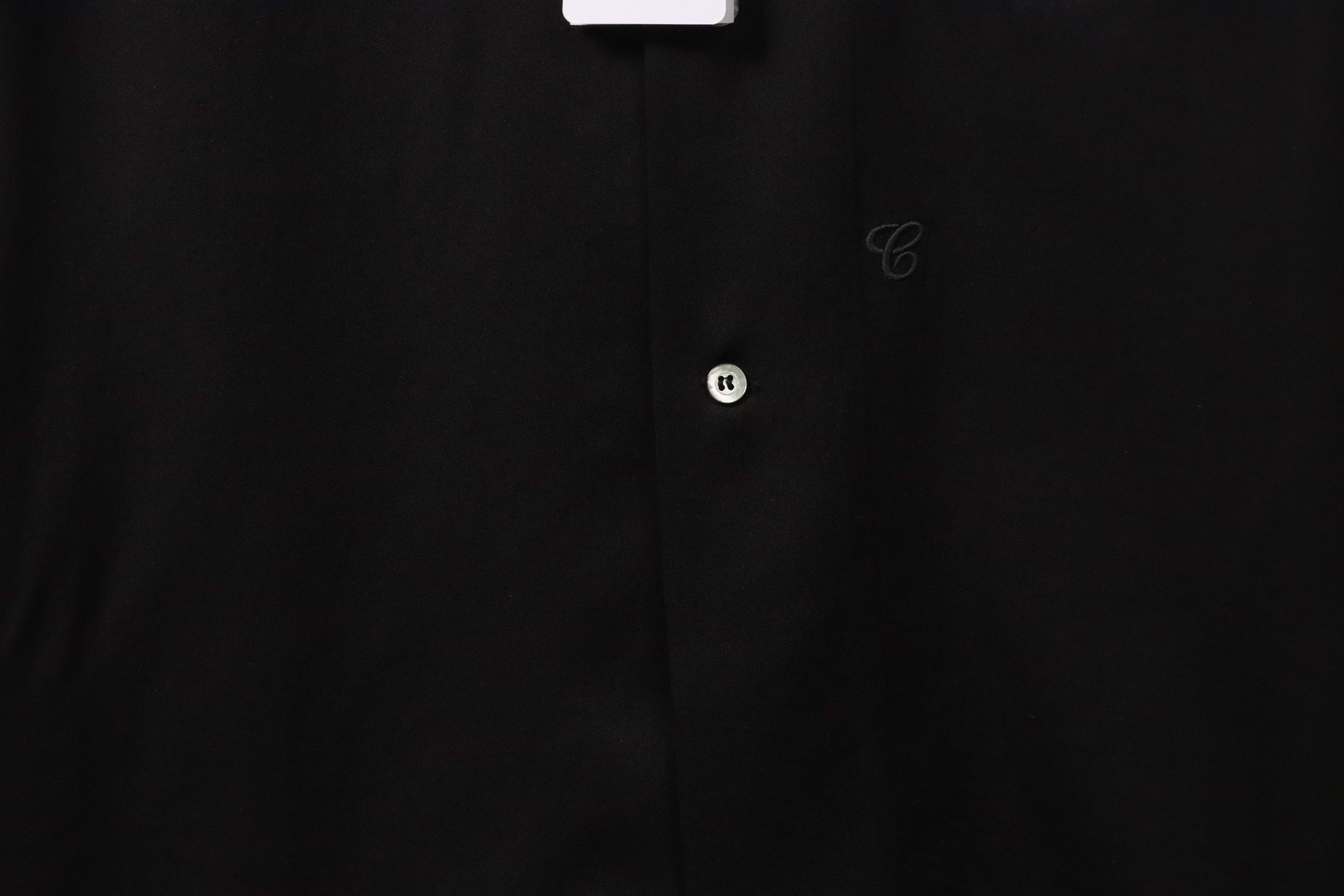 Maison Margiela Square Embroidery Short Sleeve Shirt Black