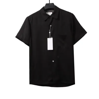 Maison Margiela Square Embroidery Short Sleeve Shirt Black 01