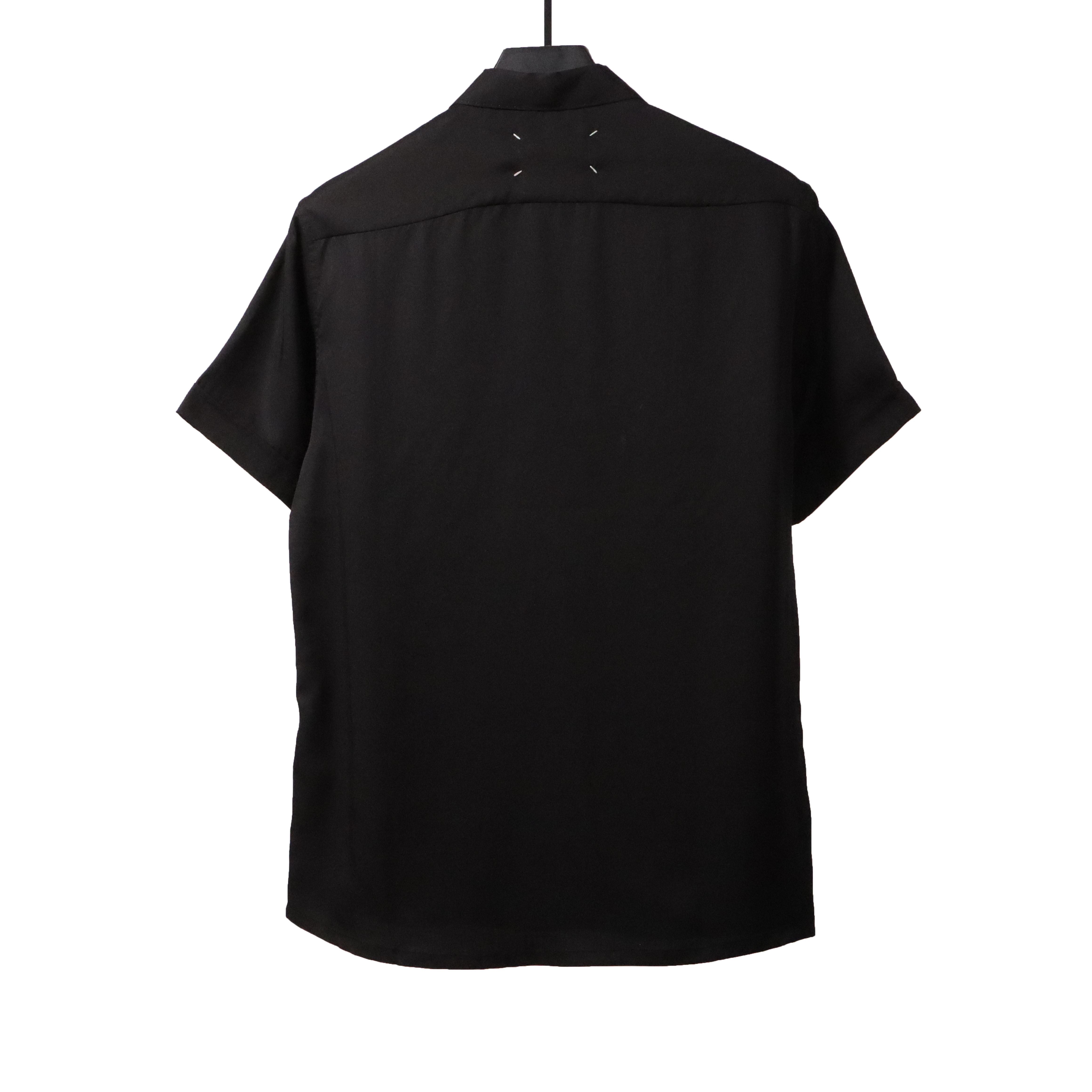 Maison Margiela Square Embroidery Short Sleeve Shirt Black