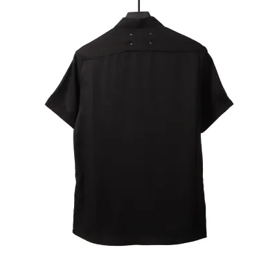 Maison Margiela Square Embroidery Short Sleeve Shirt Black 02