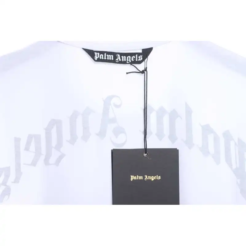 Palm Angels Transparent Broken Head Bear Print Short Sleeve White