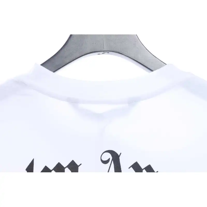 Palm Angels Transparent Broken Head Bear Print Short Sleeve White