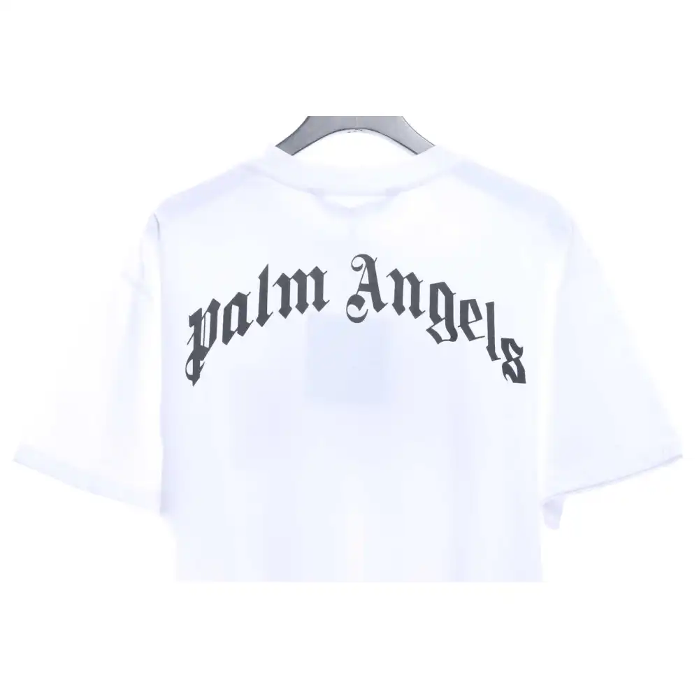 Palm Angels Transparent Broken Head Bear Print Short Sleeve White