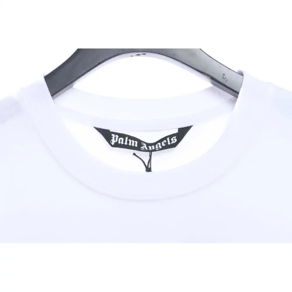 Palm Angels Transparent Broken Head Bear Print Short Sleeve White