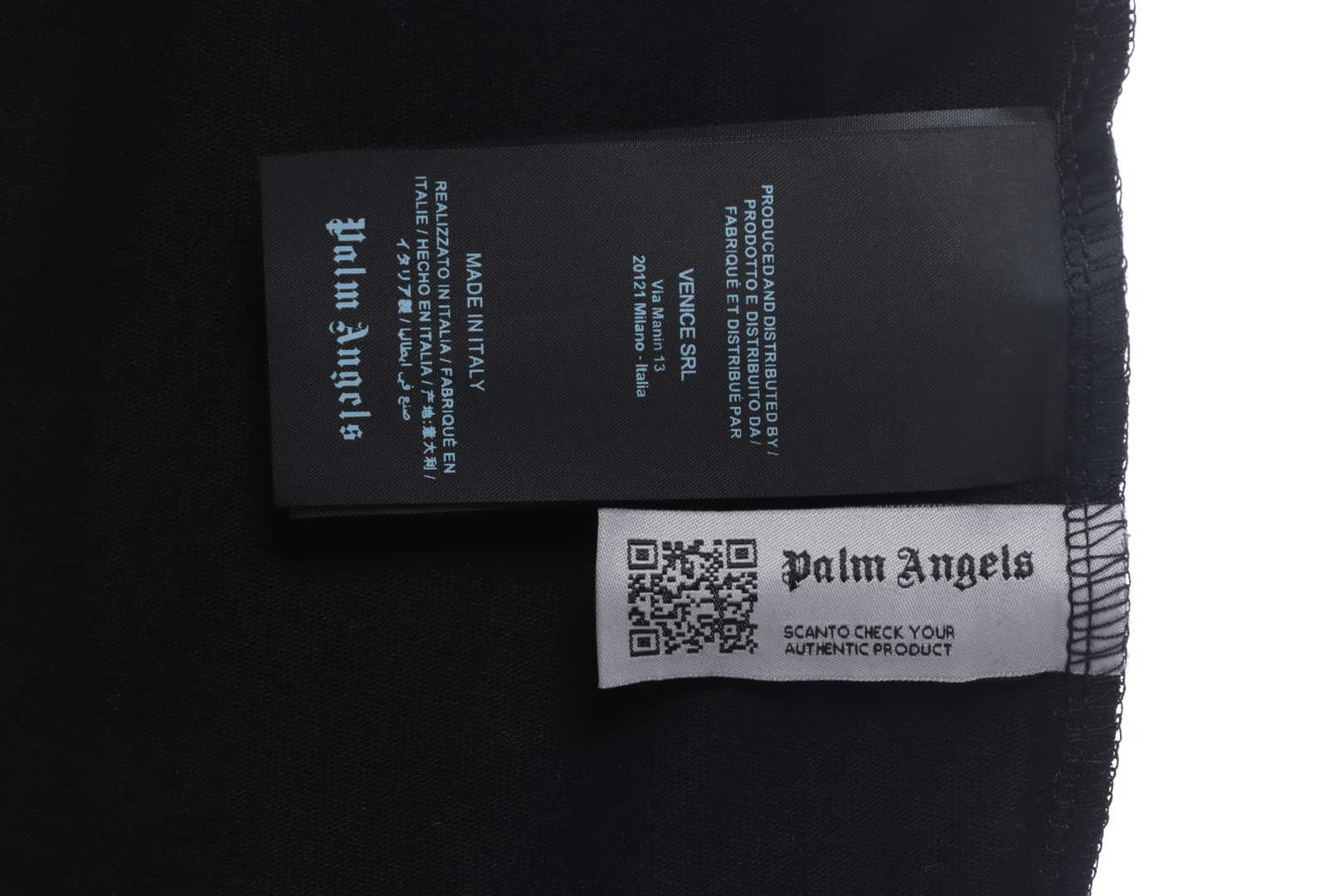 Palm Angels Yellow Broken Head Bear Print Short Sleeve black