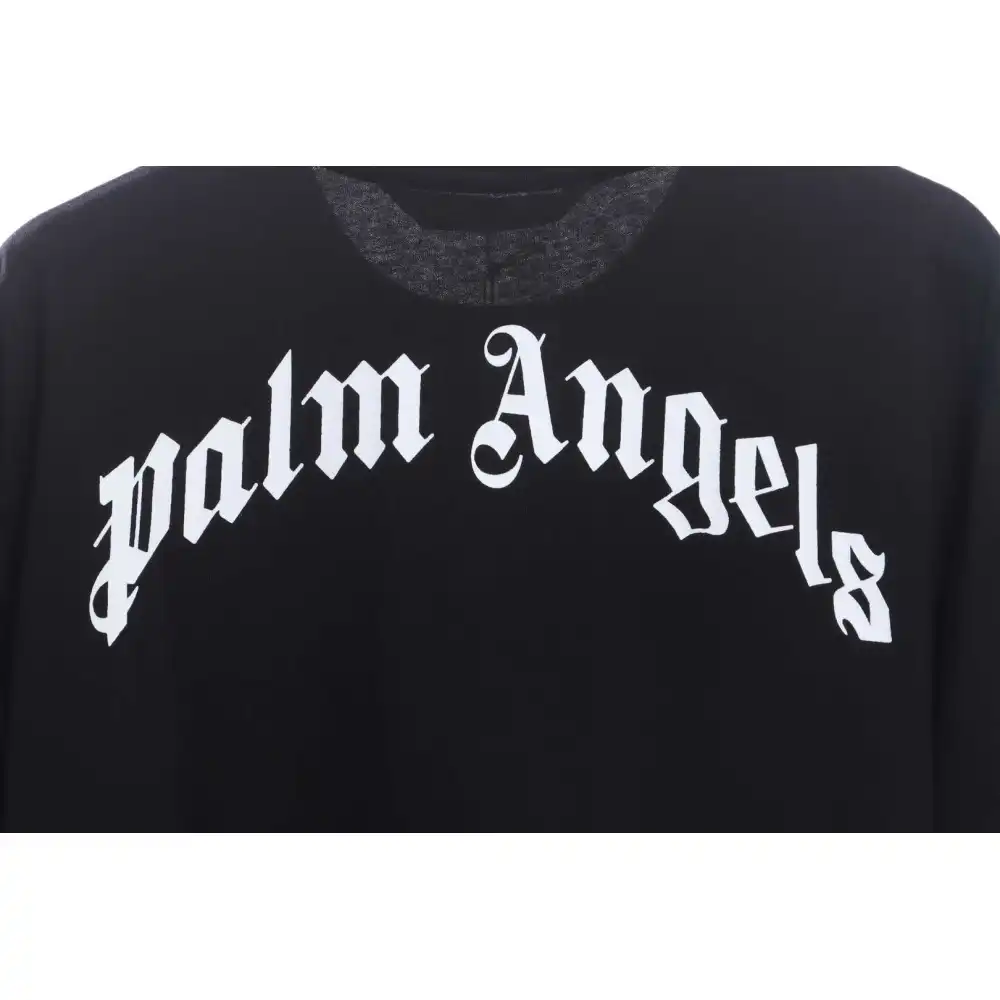 Palm Angels Yellow Broken Head Bear Print Short Sleeve black