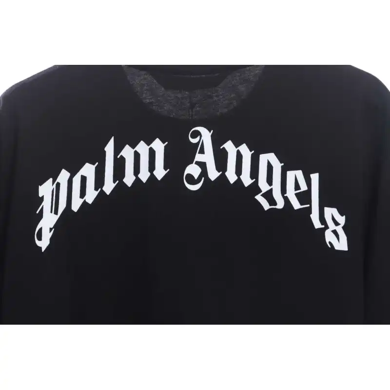 Palm Angels Yellow Broken Head Bear Print Short Sleeve black