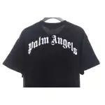 Palm Angels Yellow Broken Head Bear Print Short Sleeve black