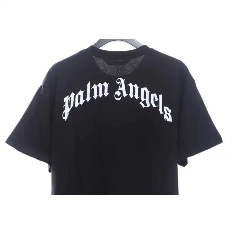 Palm Angels Yellow Broken Head Bear Print Short Sleeve black