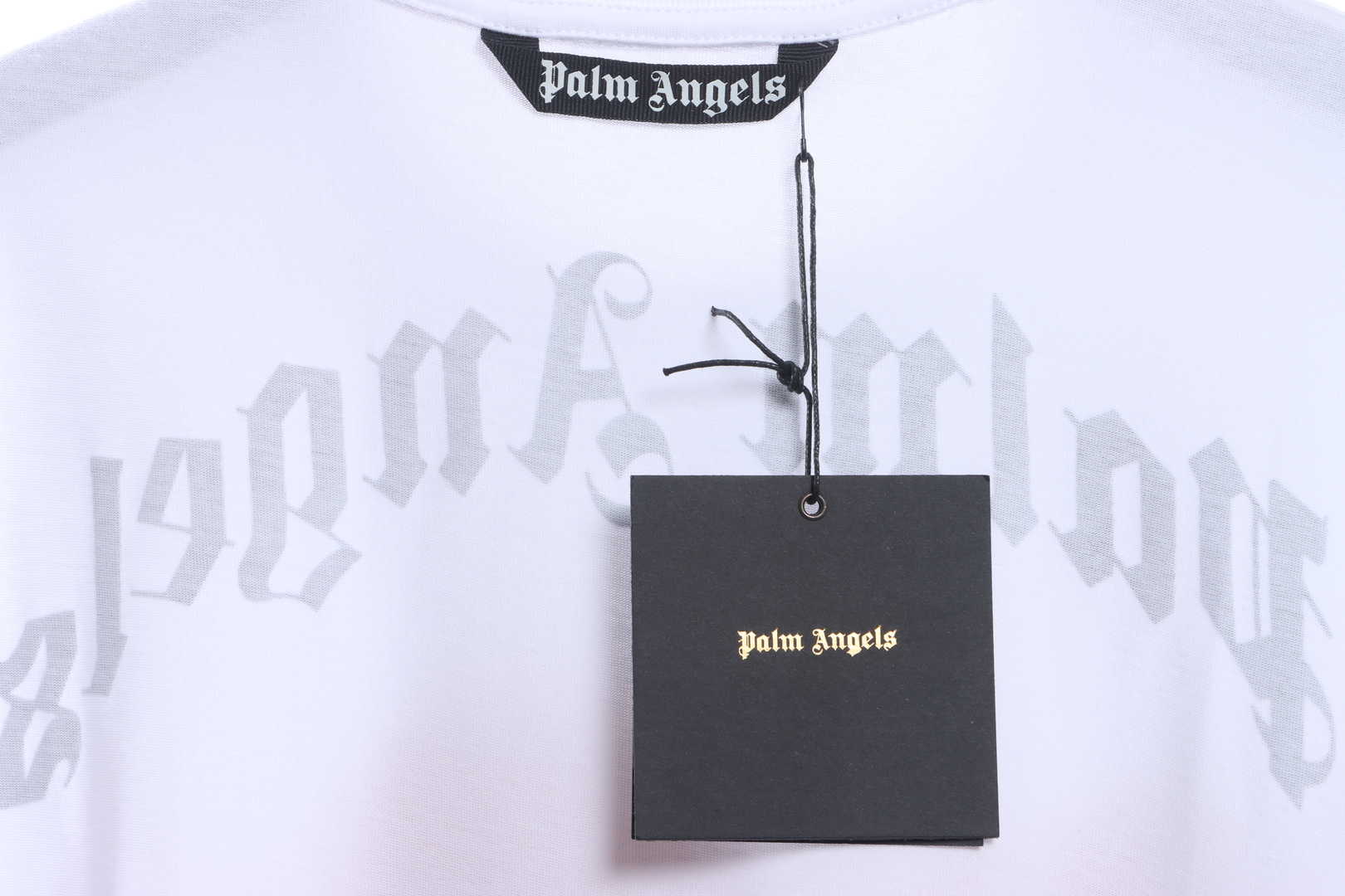 Palm Angels Yellow Broken Head Bear Print Short Sleeve White