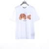 Palm Angels Yellow Broken Head Bear Print Short Sleeve White