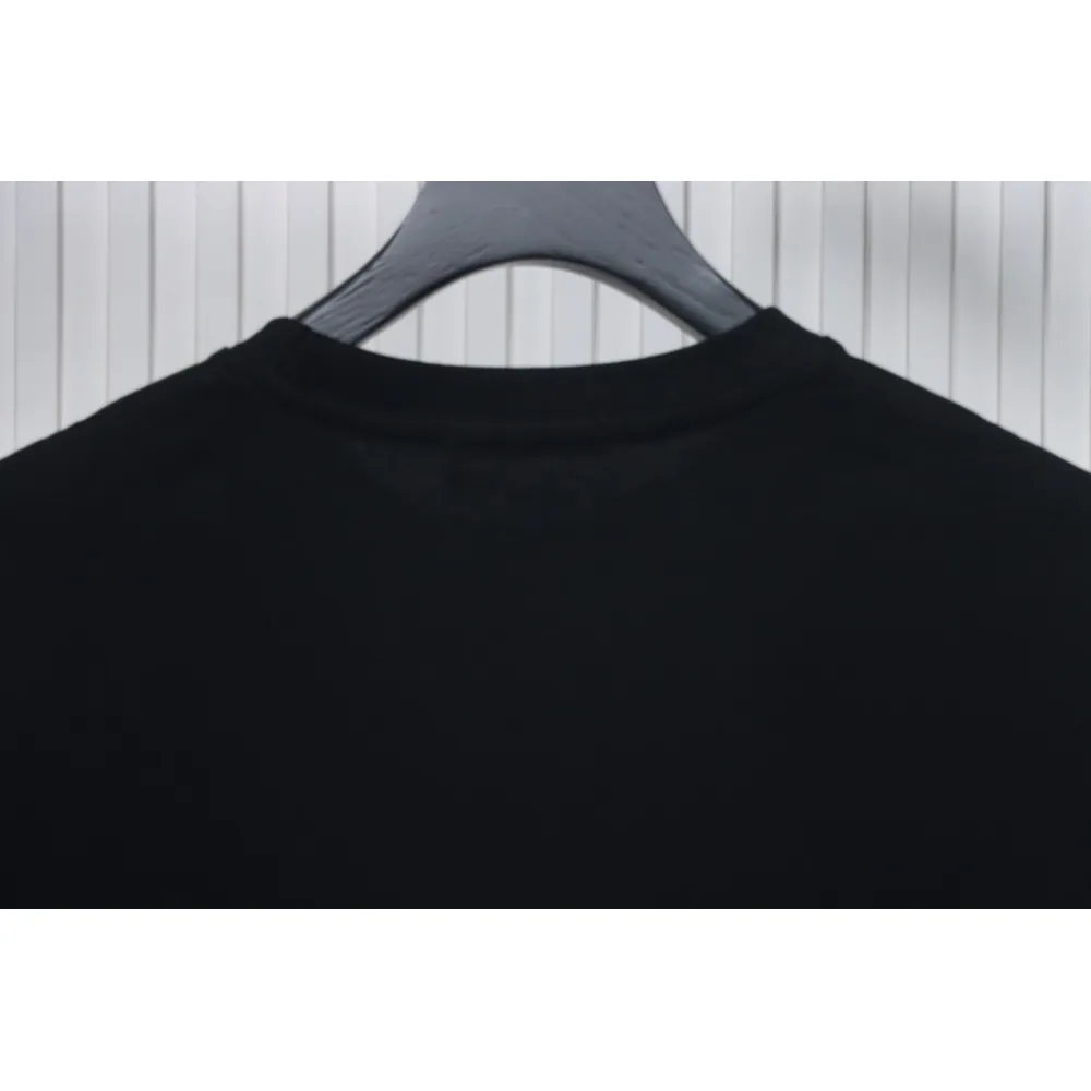 Prada 24ss Crown Medal Letter Embroidered Short Sleeve black