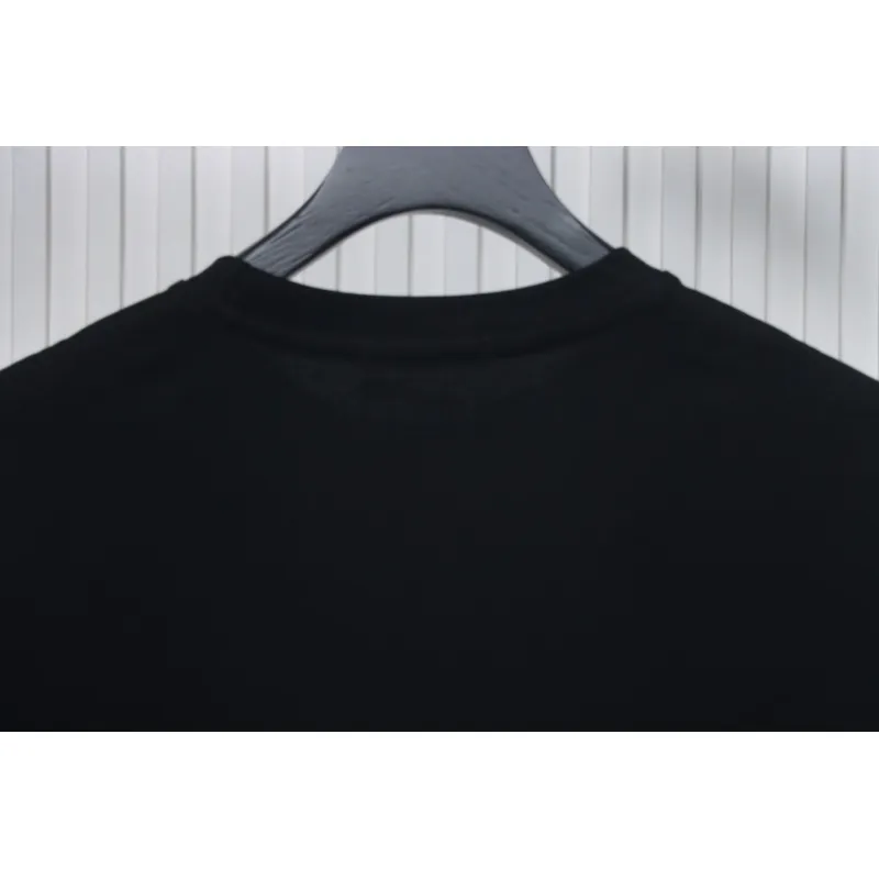 Prada 24ss Crown Medal Letter Embroidered Short Sleeve black