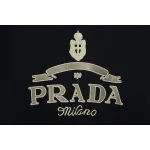 Prada 24ss Crown Medal Letter Embroidered Short Sleeve black