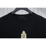 Prada 24ss Crown Medal Letter Embroidered Short Sleeve black