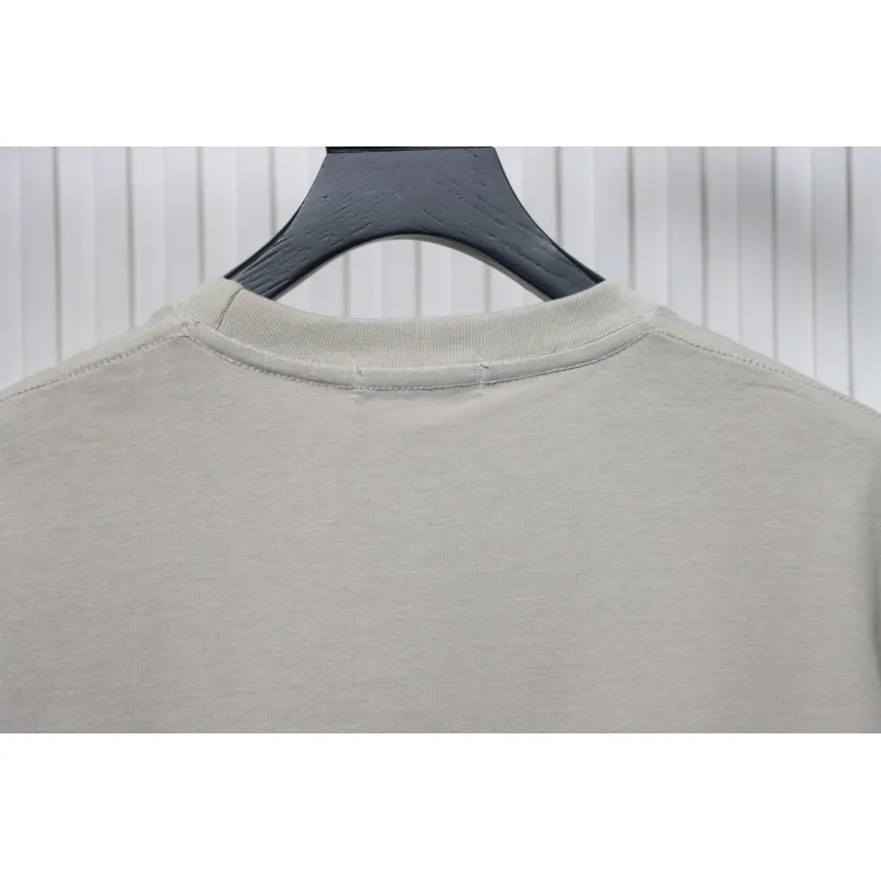 Prada 24ss Crown Medal Letter Embroidered Short Sleeve Gray Green