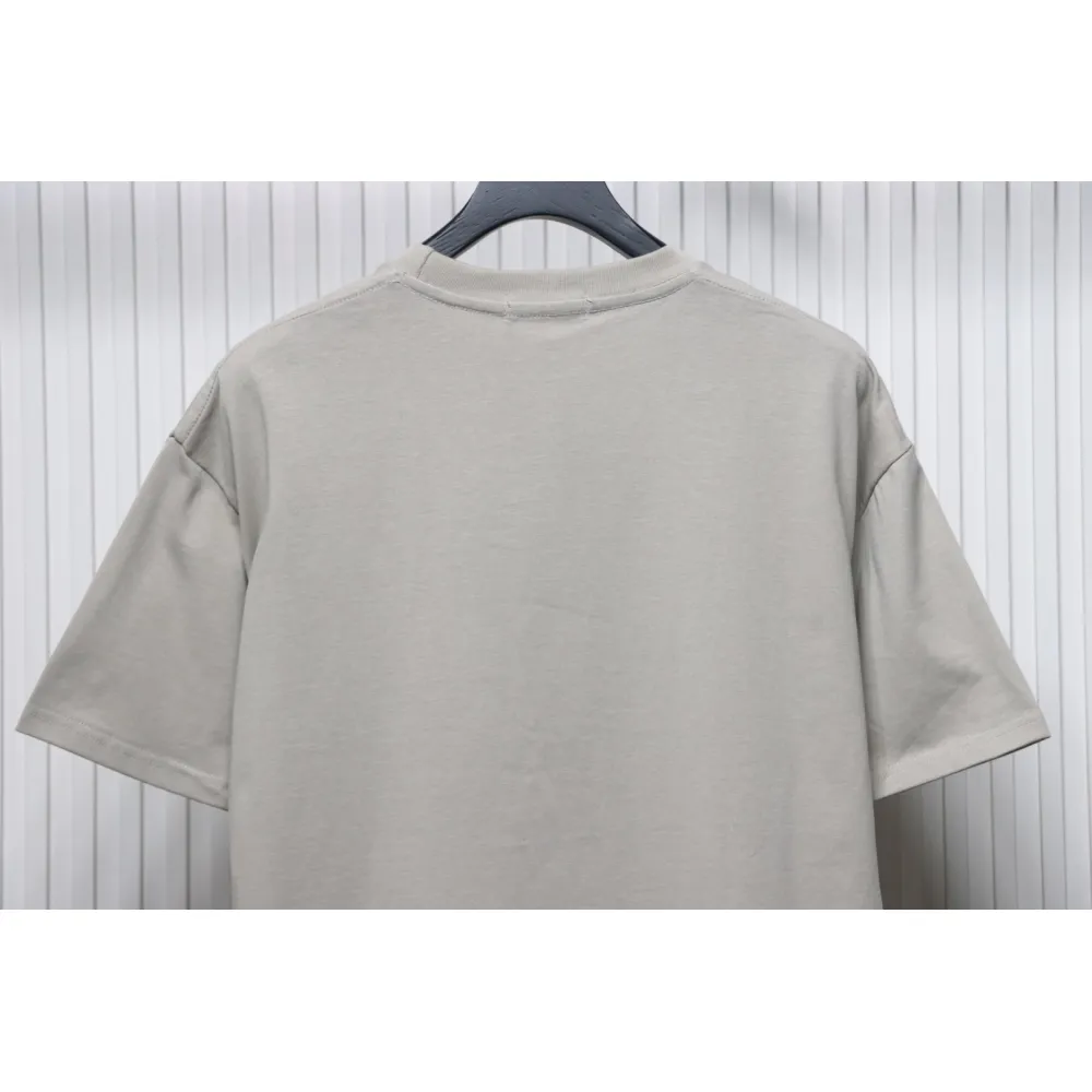 Prada 24ss Crown Medal Letter Embroidered Short Sleeve Gray Green