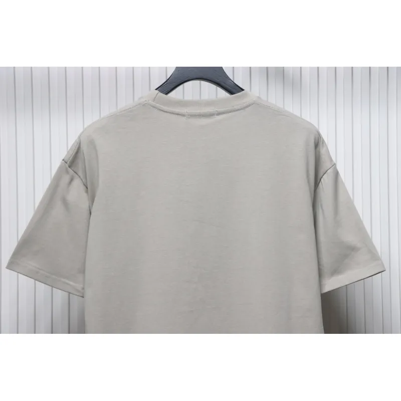 Prada 24ss Crown Medal Letter Embroidered Short Sleeve Gray Green