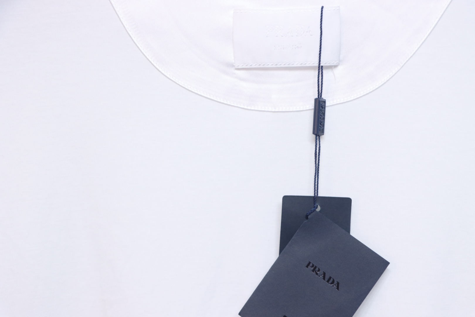 Prada 25ss chest embroidered patch logo short sleeve White