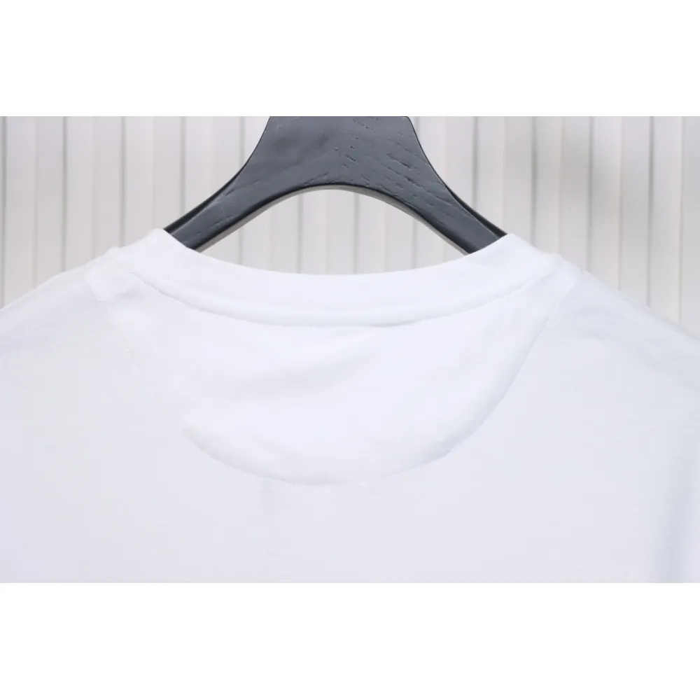 Prada 25ss chest embroidered patch logo short sleeve White