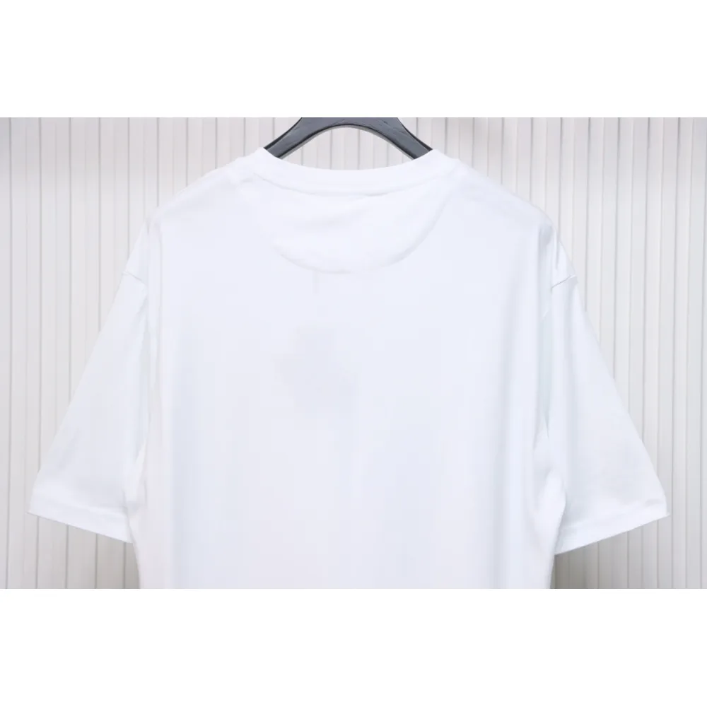 Prada 25ss chest embroidered patch logo short sleeve White