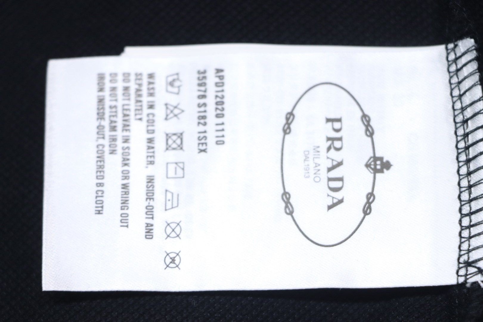 Prada New Chest Triangle Pocket Polo Short Sleeve black