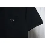 Prada New Chest Triangle Pocket Polo Short Sleeve black