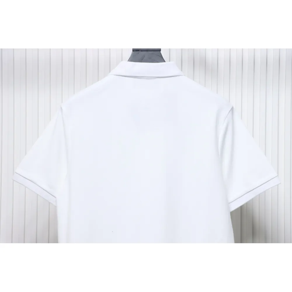 Prada New Chest Triangle Pocket Polo Short Sleeve White