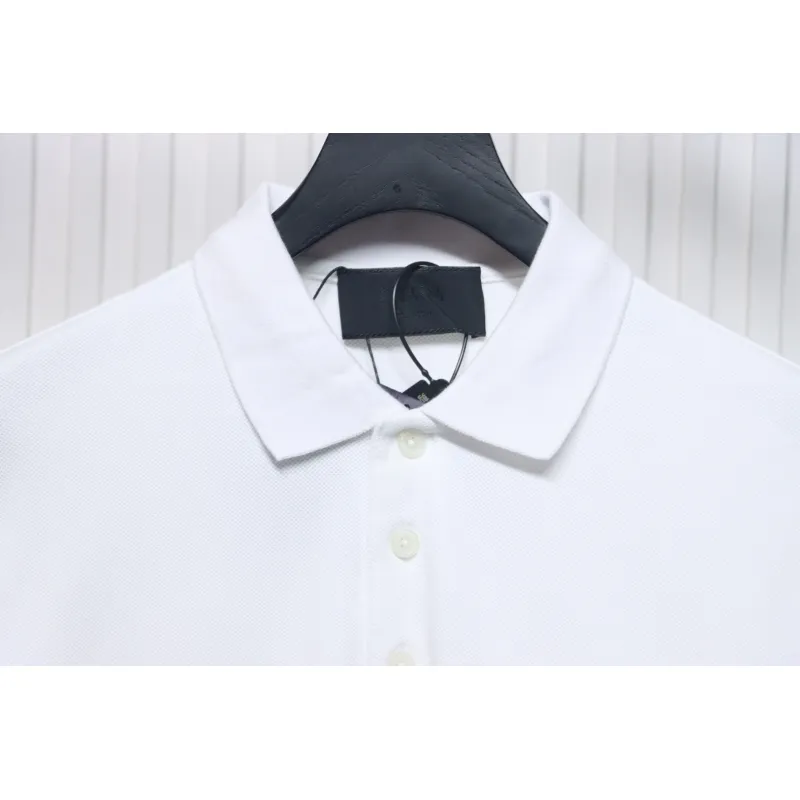 Prada New Chest Triangle Pocket Polo Short Sleeve White