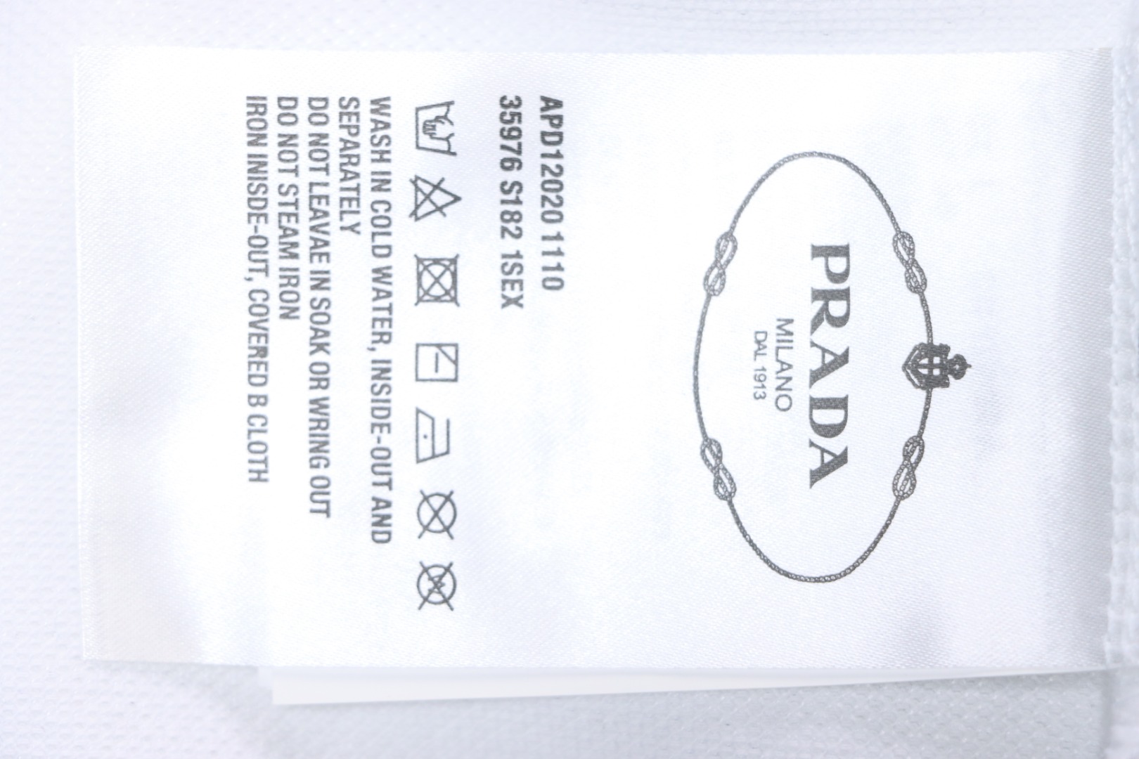 Prada New Chest Triangle Pocket Polo Short Sleeve White