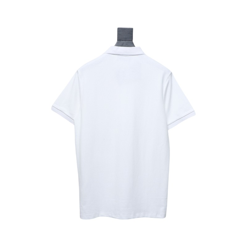 Prada New Chest Triangle Pocket Polo Short Sleeve White